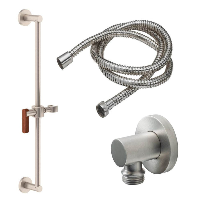 California Faucets Slide Bar Handshower Kit Round Base