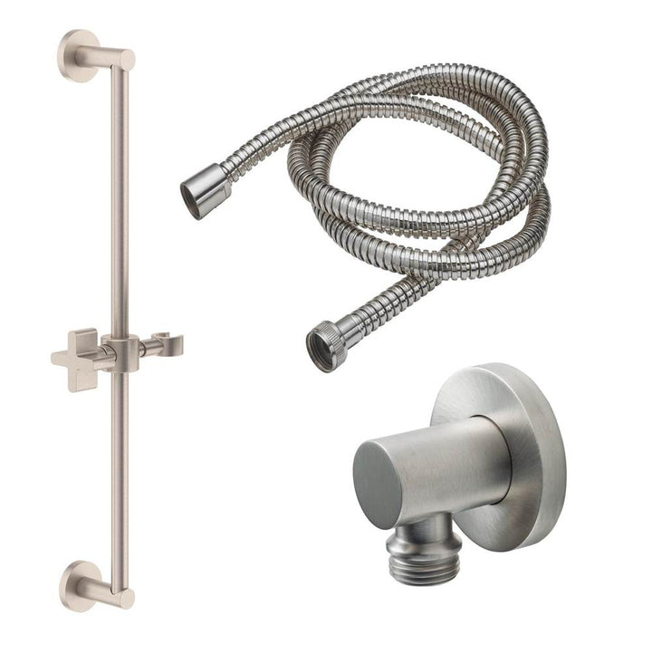 California Faucets Slide Bar Handshower Kit Round Base