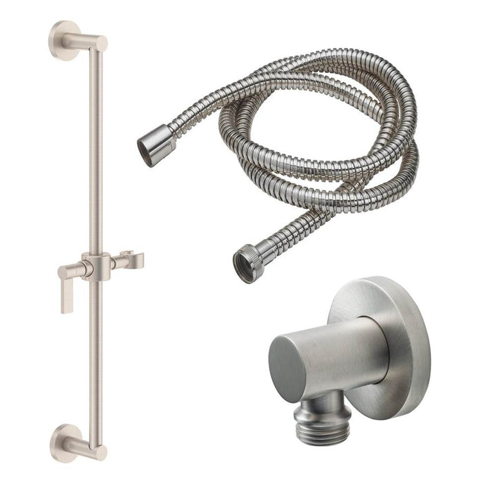 California Faucets Slide Bar Handshower Kit with Round Base