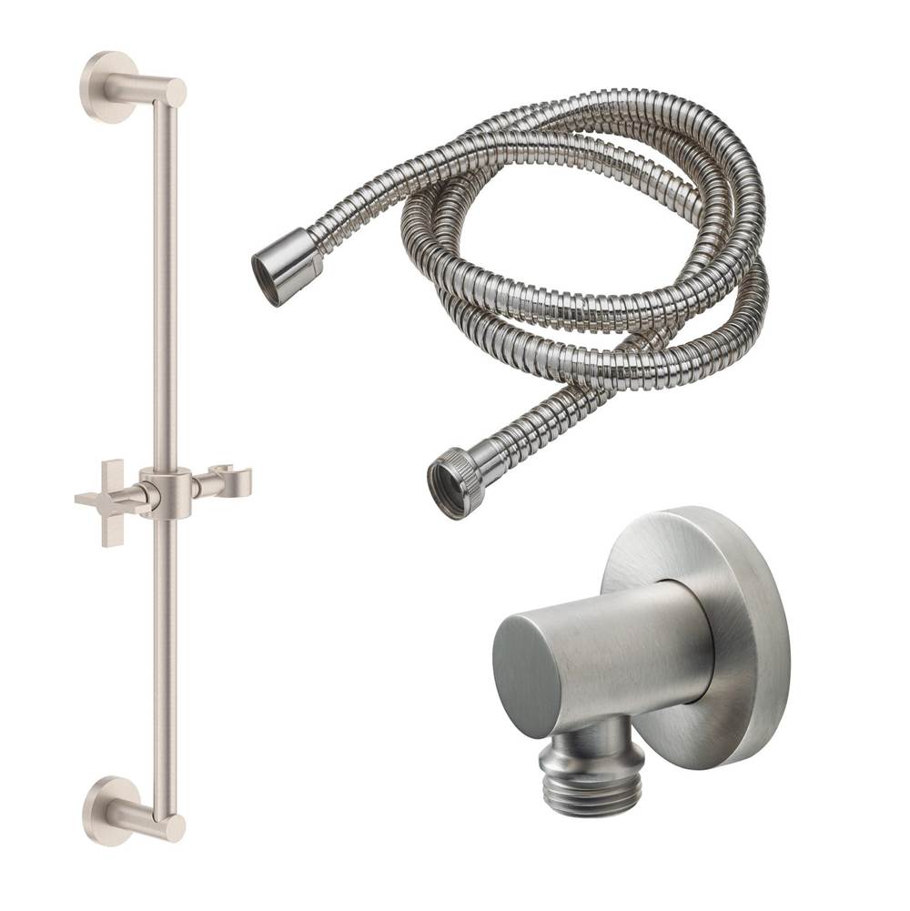 California Faucets Slide Bar Handshower Kit with Round Base
