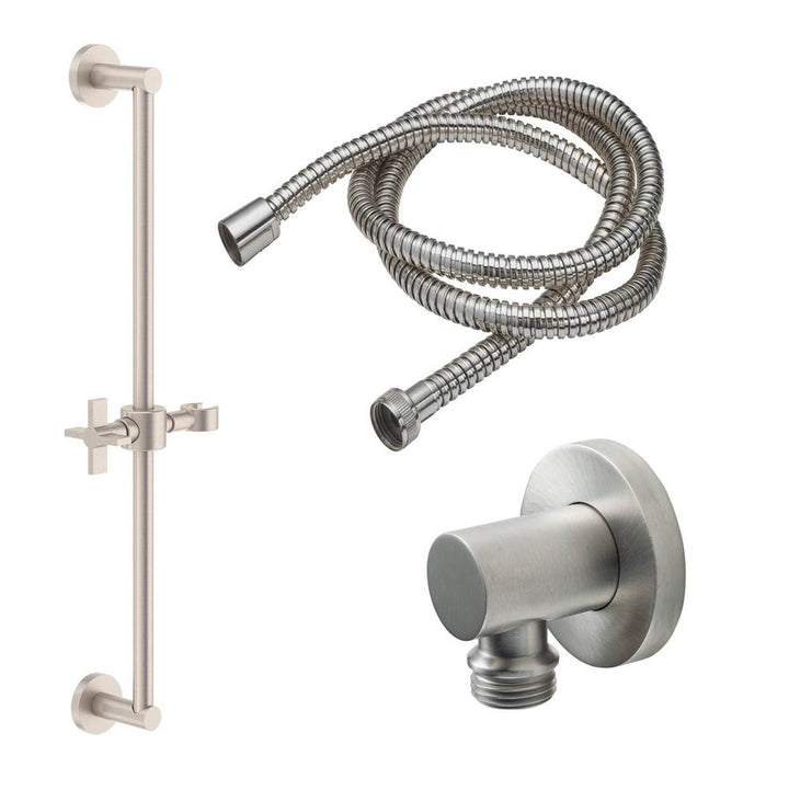California Faucets Slide Bar Handshower Kit with Round Base