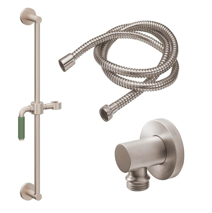 California Faucets Slide Bar Handshower Kit with Round Base