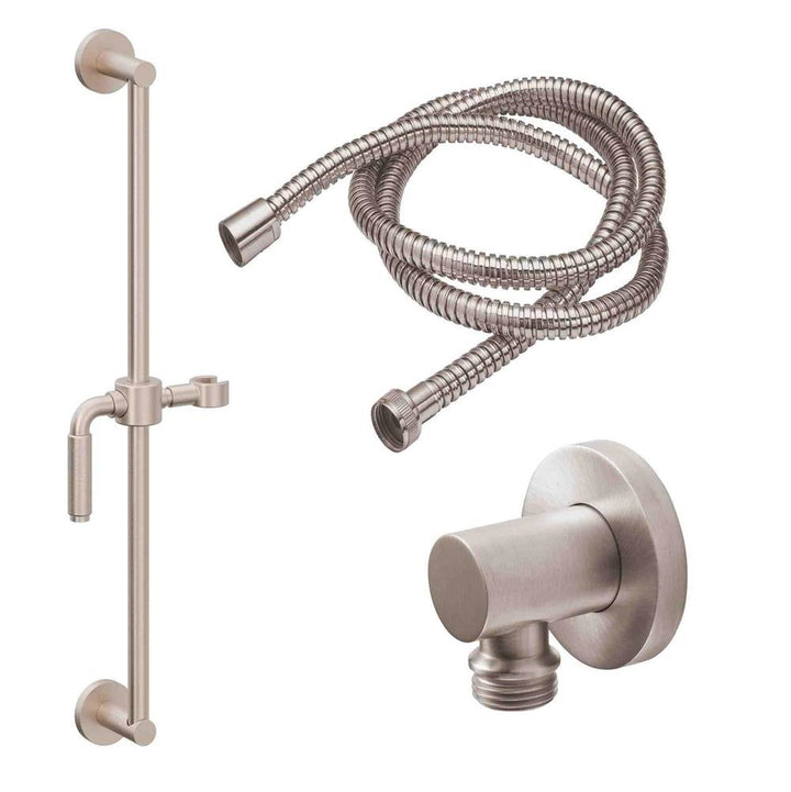 California Faucets Slide Bar Handshower Kit with Round Base