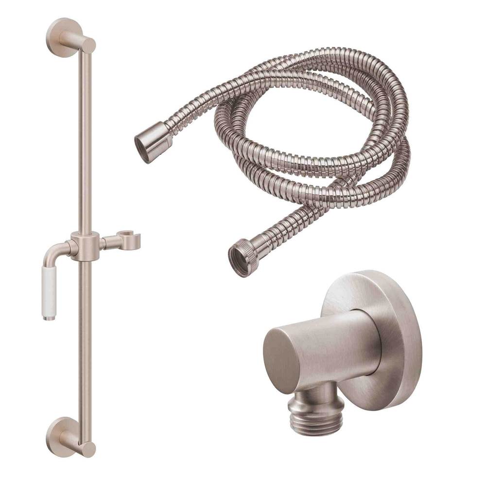 California Faucets Slide Bar Handshower Kit with Round Base