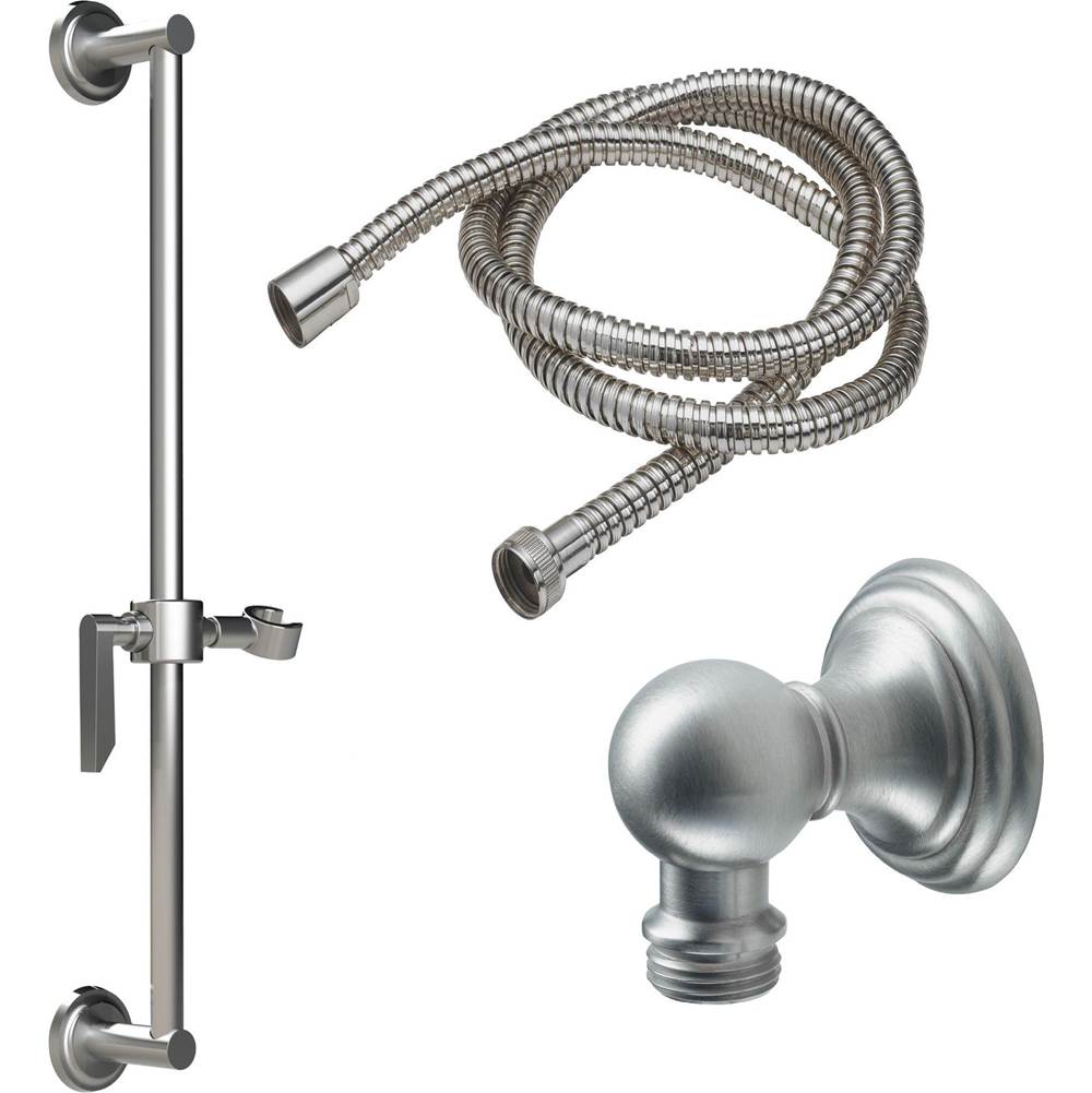 California Faucets Slide Bar Handshower Kit with Concave Base