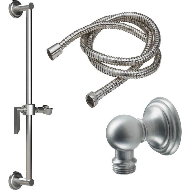 California Faucets Slide Bar Handshower Kit with Concave Base