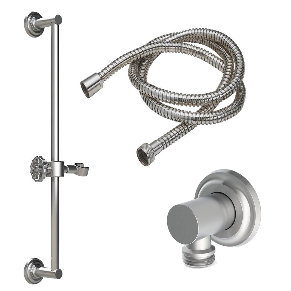 California Faucets Slide Bar Handshower Kit with Concave Base