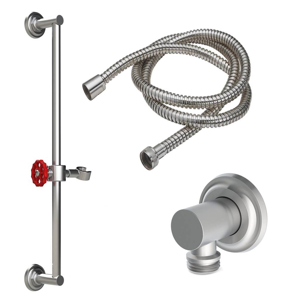 California Faucets Slide Bar Handshower Kit with Concave Base