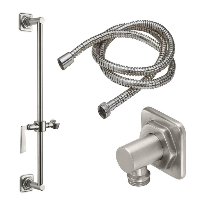 California Faucets Slide Bar Handshower Kit with Quad Base