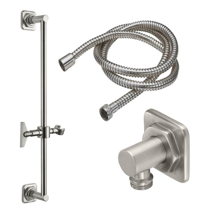 California Faucets Slide Bar Handshower Kit with Quad Base