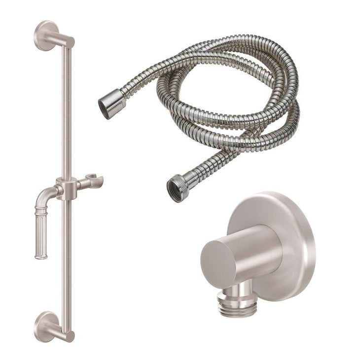 California Faucets Slide Bar Handshower Kit with Round Base