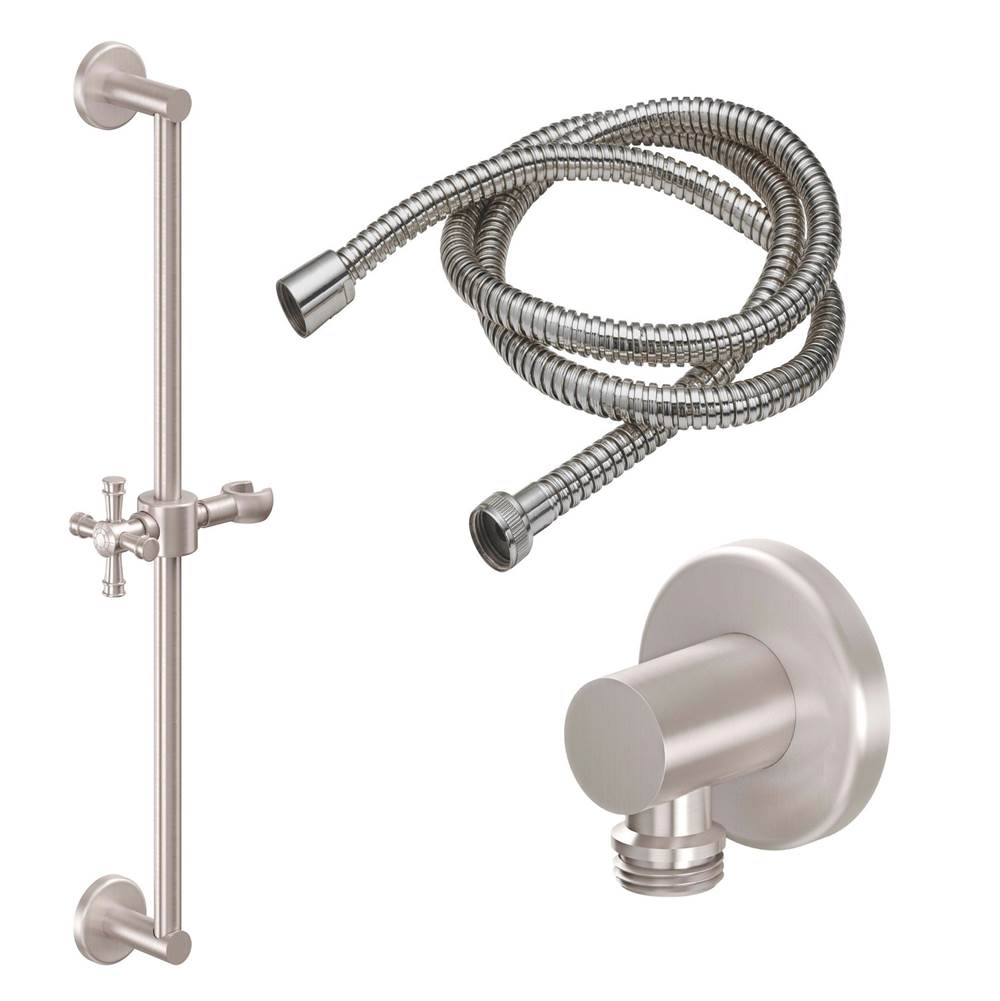 California Faucets Slide Bar Handshower Kit with Round Base