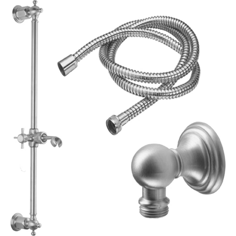 California Faucets Slide Bar Handshower Kit - Cross Handle with Line Base