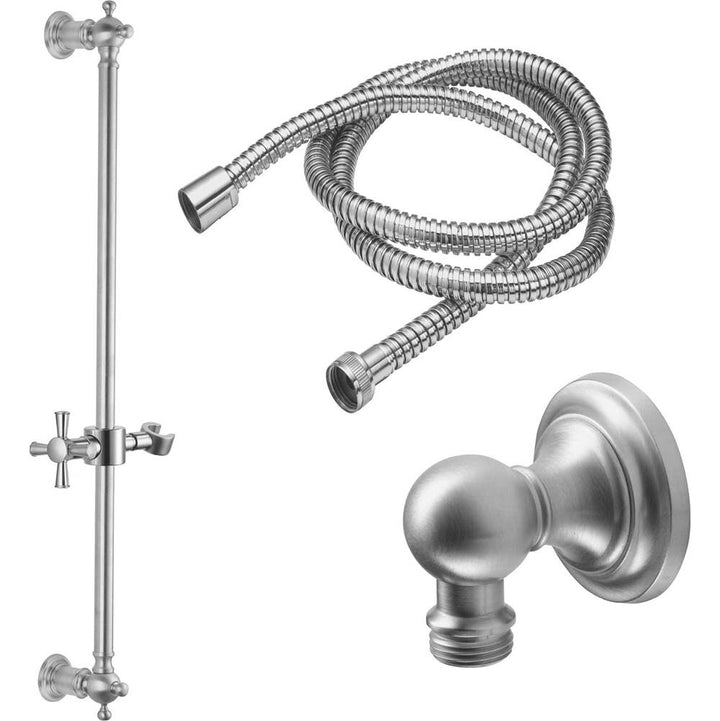 California Faucets Slide Bar Handshower Kit with Concave Base