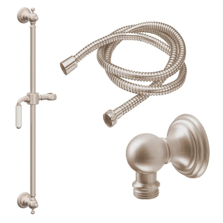 California Faucets Slide Bar Handshower Kit with Line Base
