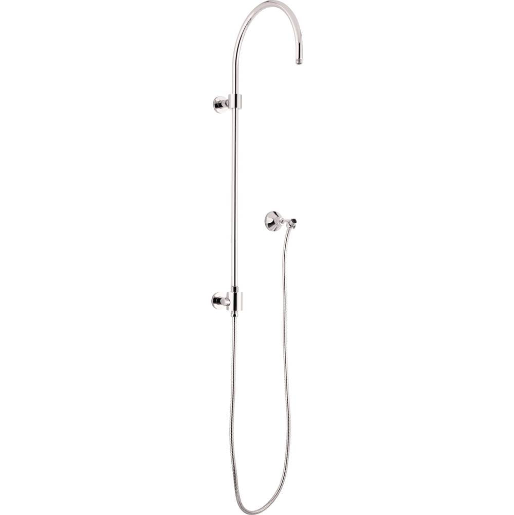 California Faucets Exposed Shower Column with Diverter and Wall Bracket
