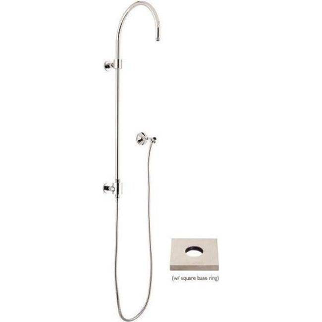 California Faucets Exposed Shower Column with Diverter and Wall Bracket