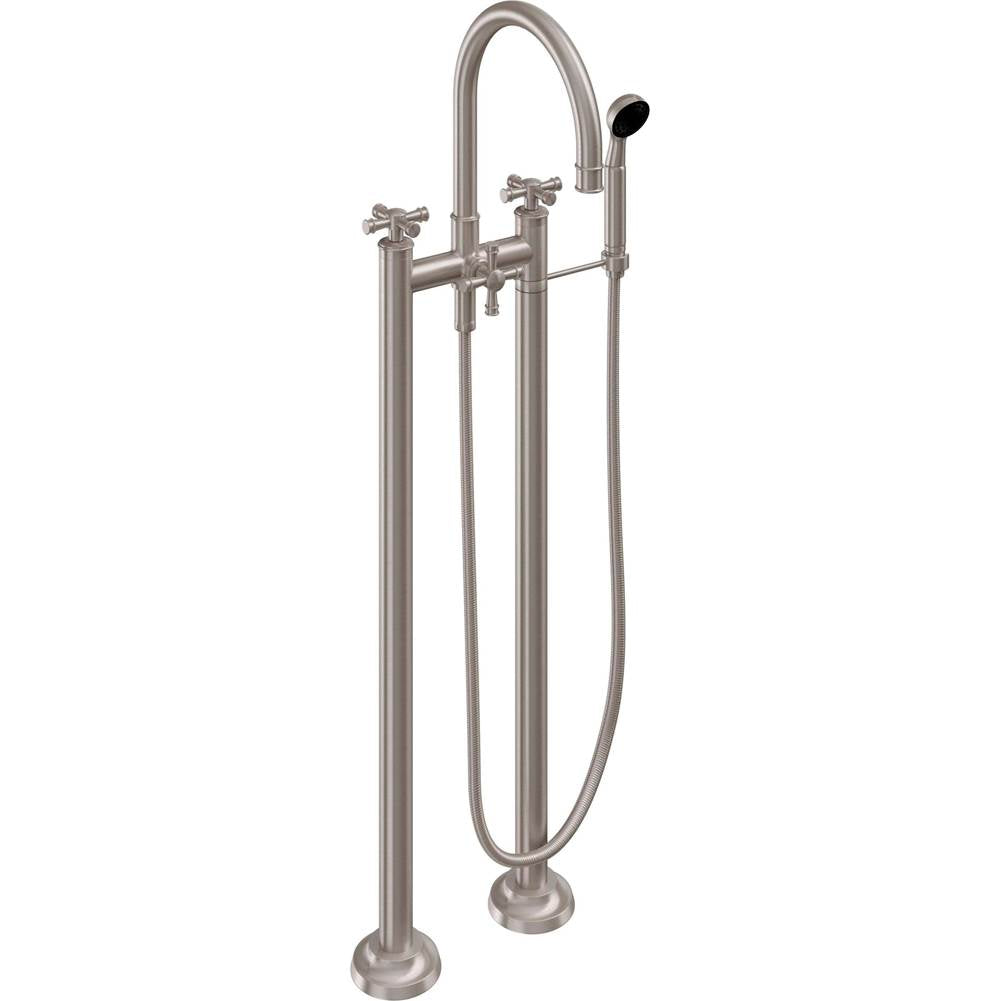 California Faucets Floor Mount Tub Filler with Handshower