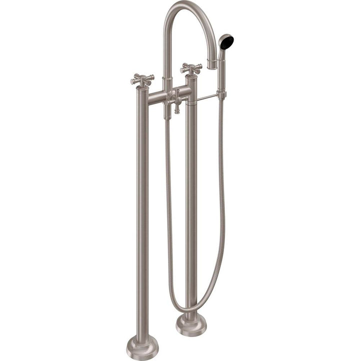 California Faucets Floor Mount Tub Filler with Handshower