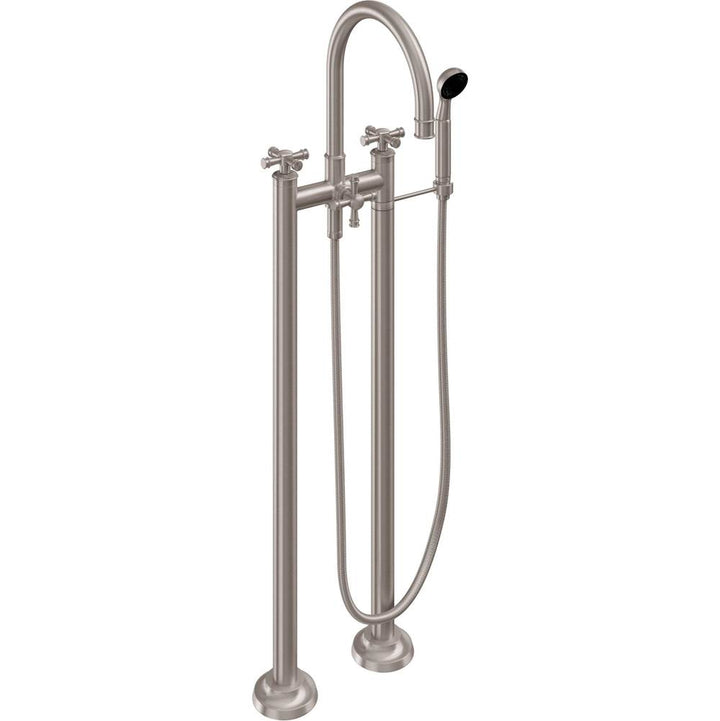 California Faucets Floor Mount Tub Filler with Handshower