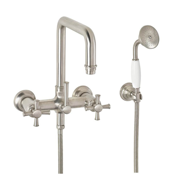 California Faucets Traditional Wall Mount Tub Filler Quad Spout