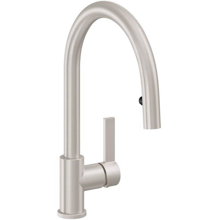 California Faucets CF Limited Pull-Down Kitchen Faucet with Concealed Button Sprayer