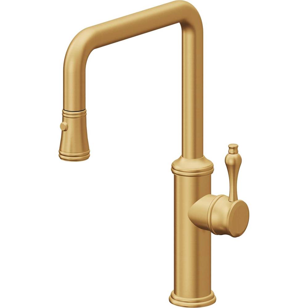 California Faucets Pull-Down Kitchen Faucet Quad Spout