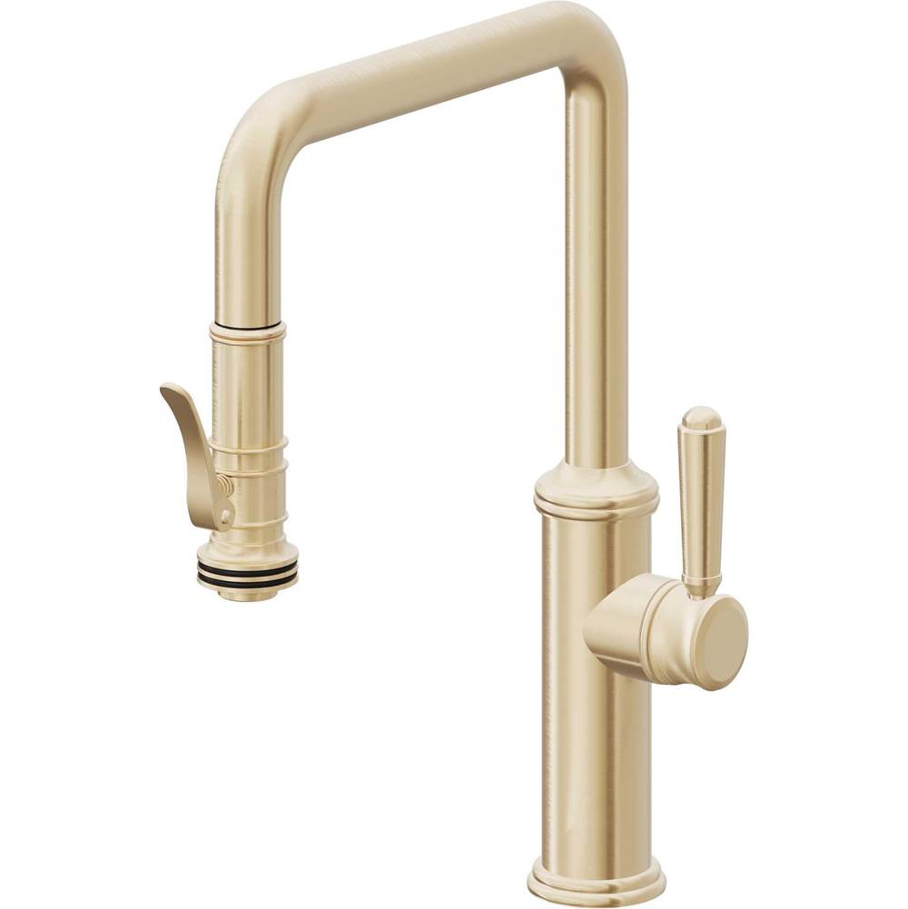 California Faucets Pull-Down Kitchen Faucet Quad Spout
