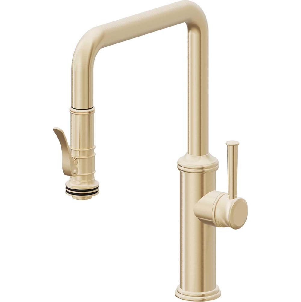 California Faucets Pull-Down Kitchen Faucet Quad Spout
