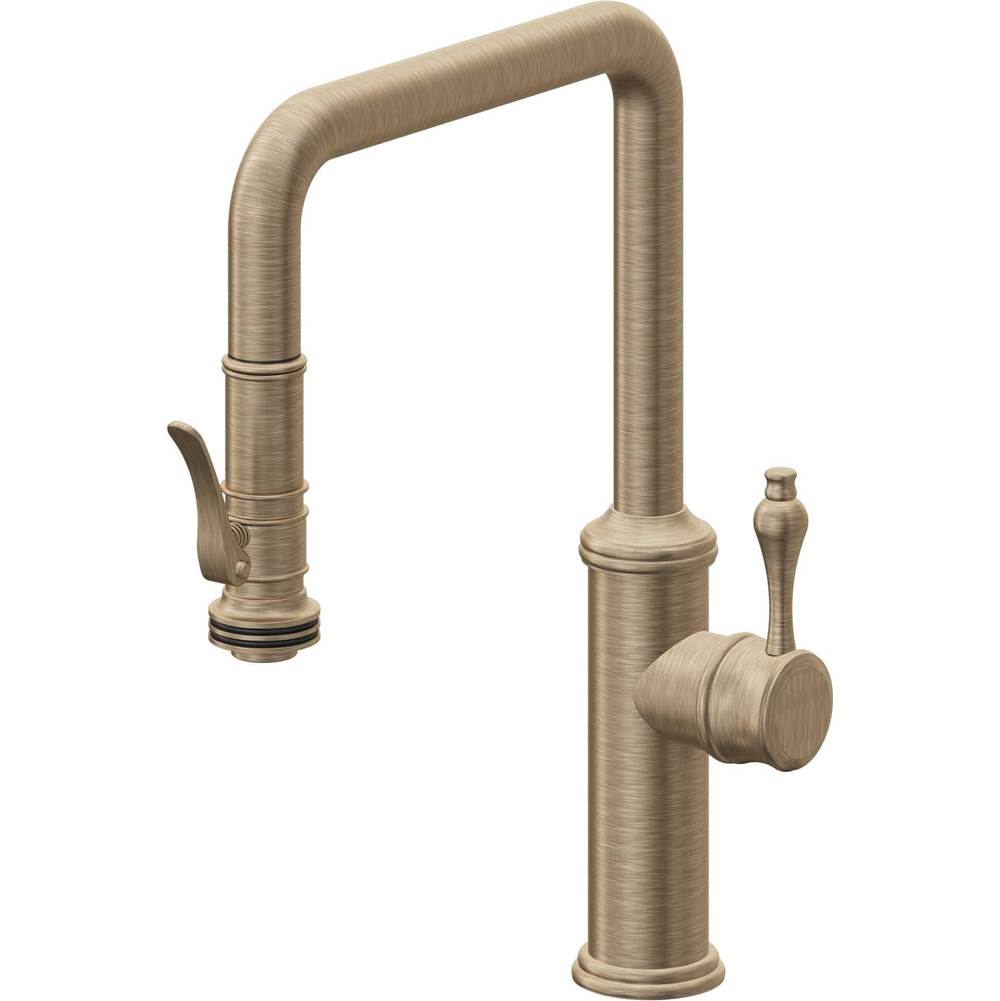 California Faucets Pull-Down Kitchen Faucet Quad Spout