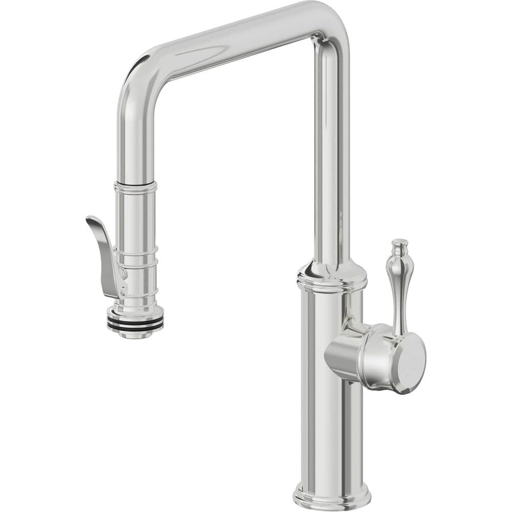 California Faucets Pull-Down Kitchen Faucet Quad Spout