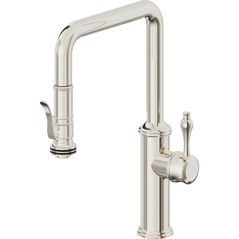 California Faucets Pull-Down Kitchen Faucet Quad Spout