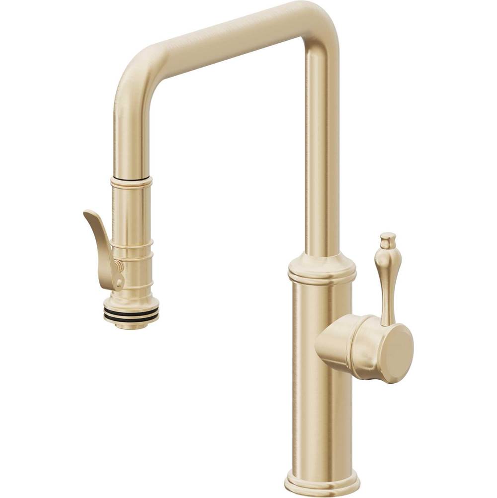 California Faucets Pull-Down Kitchen Faucet Quad Spout