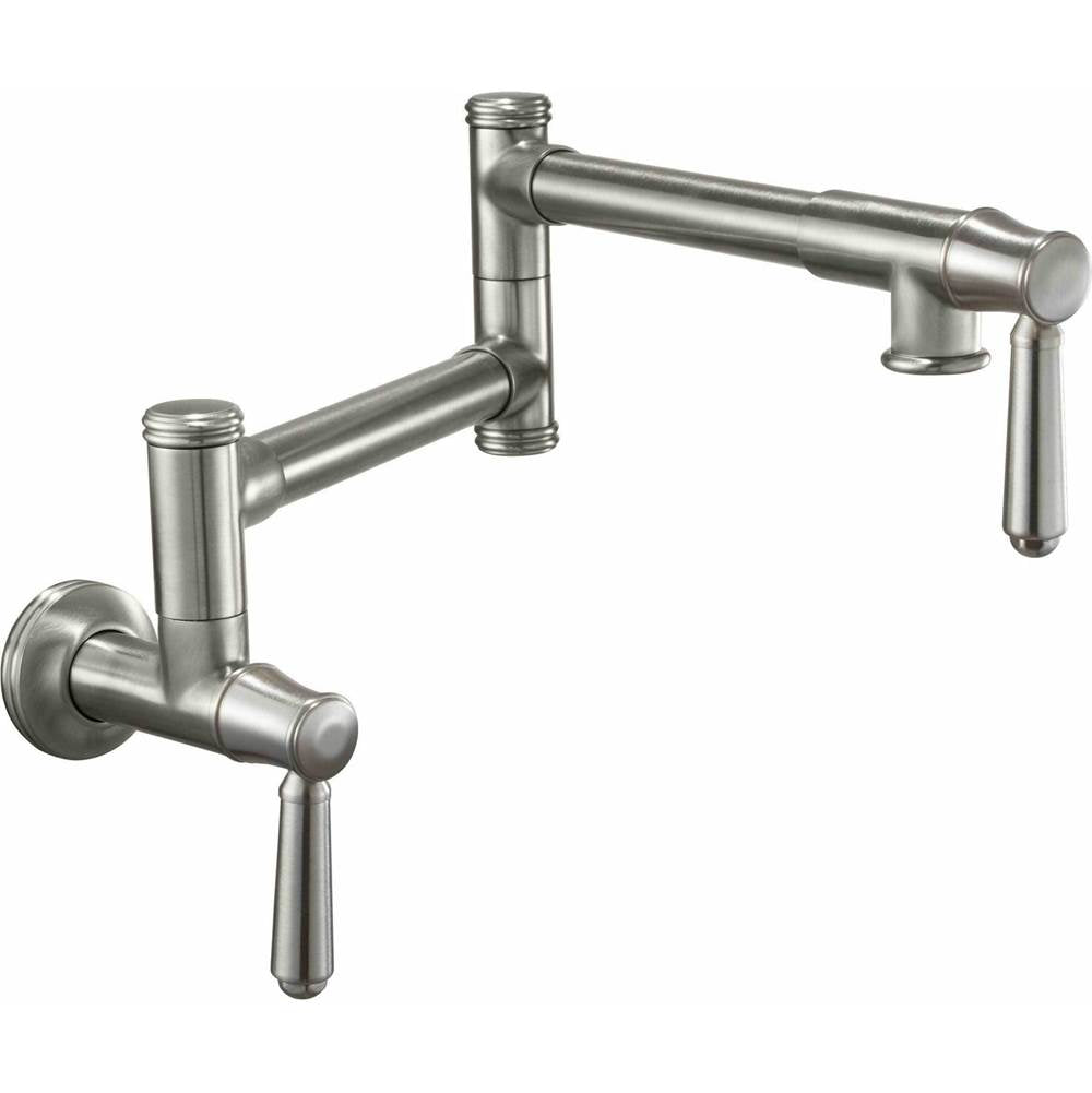 California Faucets Pot Filler Dual Handle Wall Mount Traditional