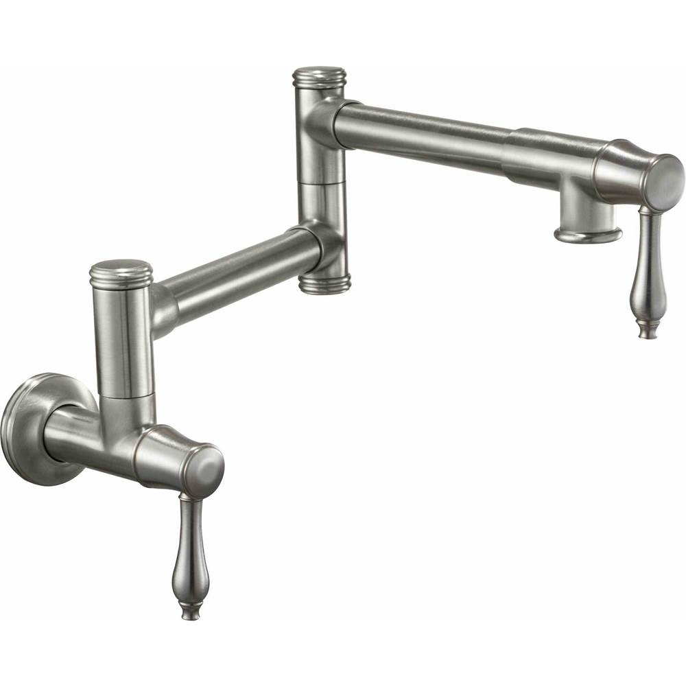 California Faucets Pot Filler Dual Handle Wall Mount Traditional