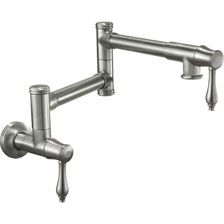 California Faucets Pot Filler Dual Handle Wall Mount Traditional