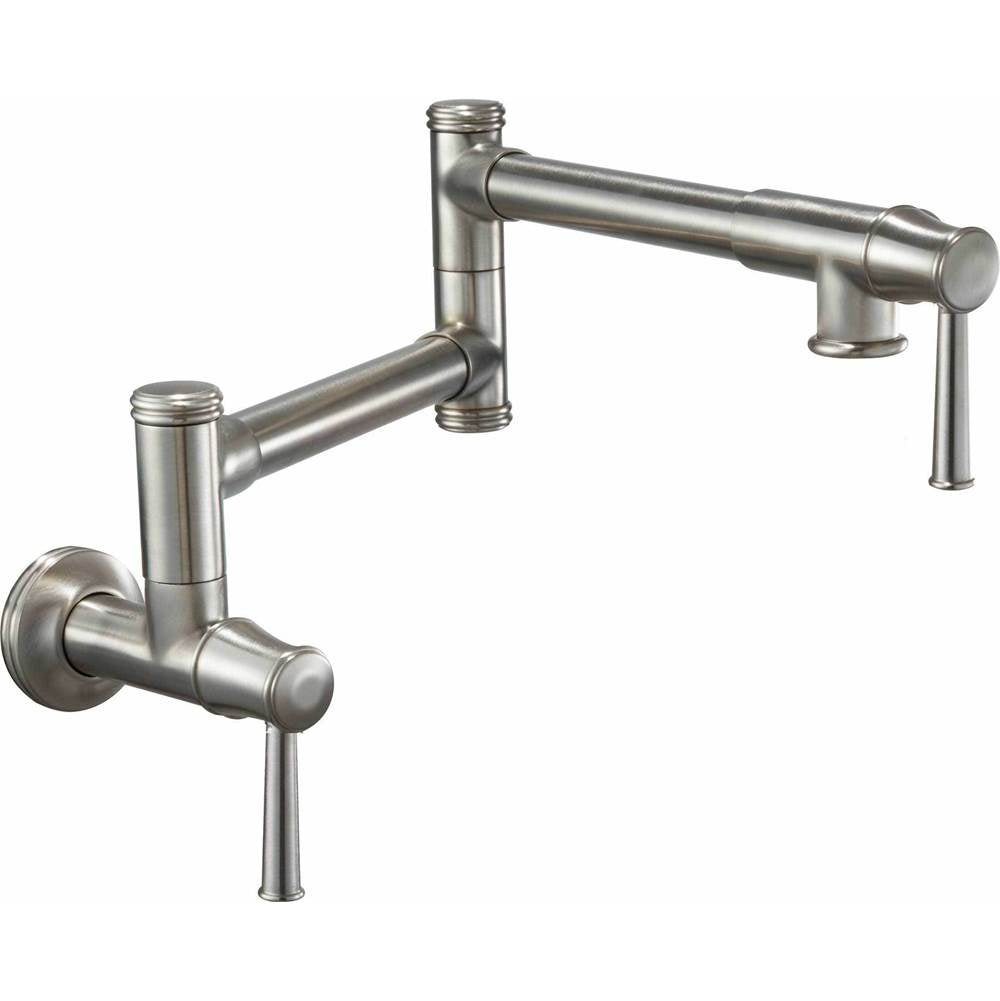 California Faucets Pot Filler Dual Handle Wall Mount Traditional