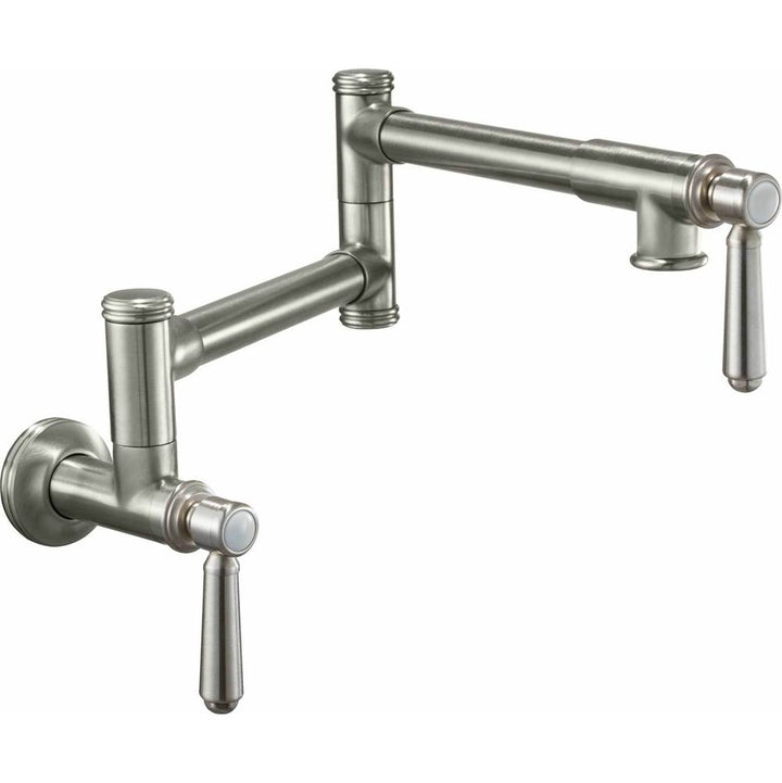 California Faucets Pot Filler Dual Handle Wall Mount Traditional