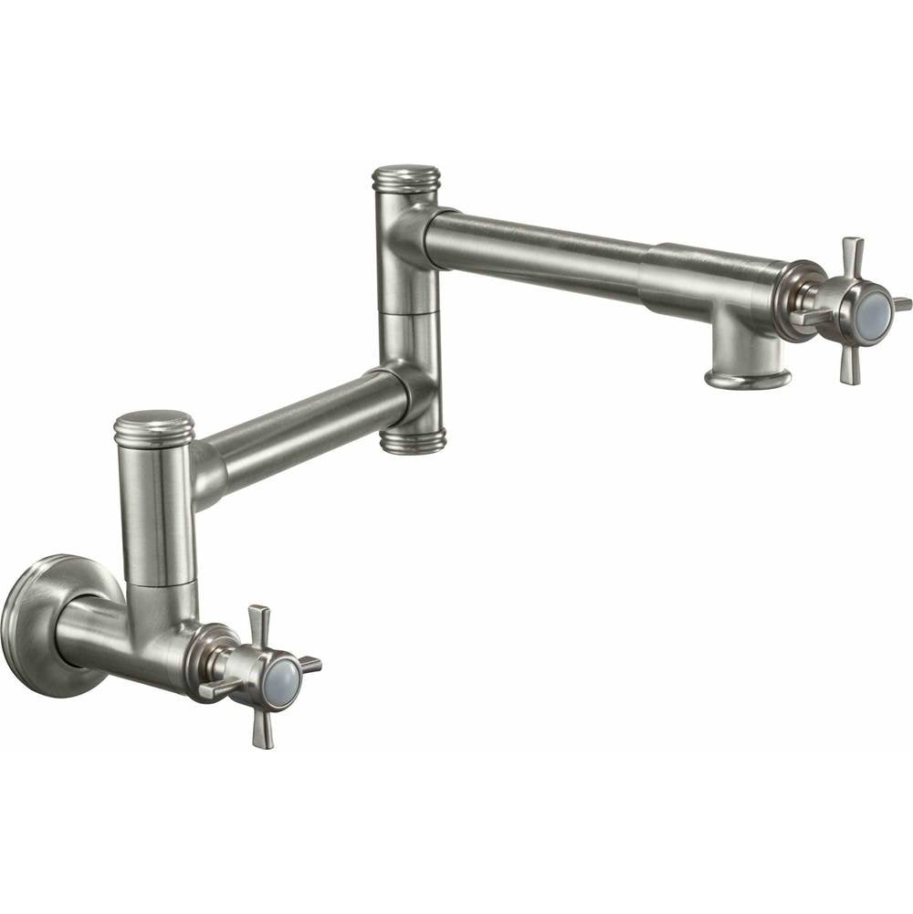 California Faucets Pot Filler Dual Handle Wall Mount Traditional
