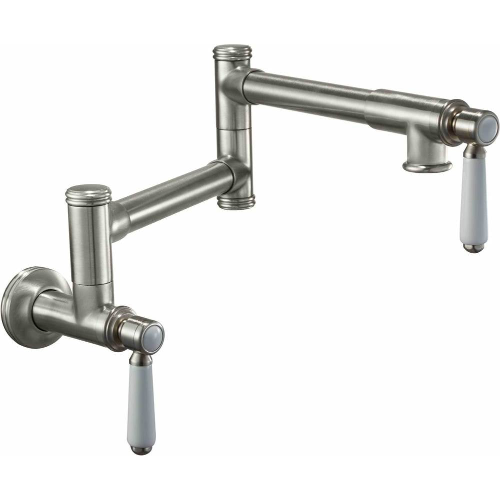 California Faucets Pot Filler Dual Handle Wall Mount Traditional