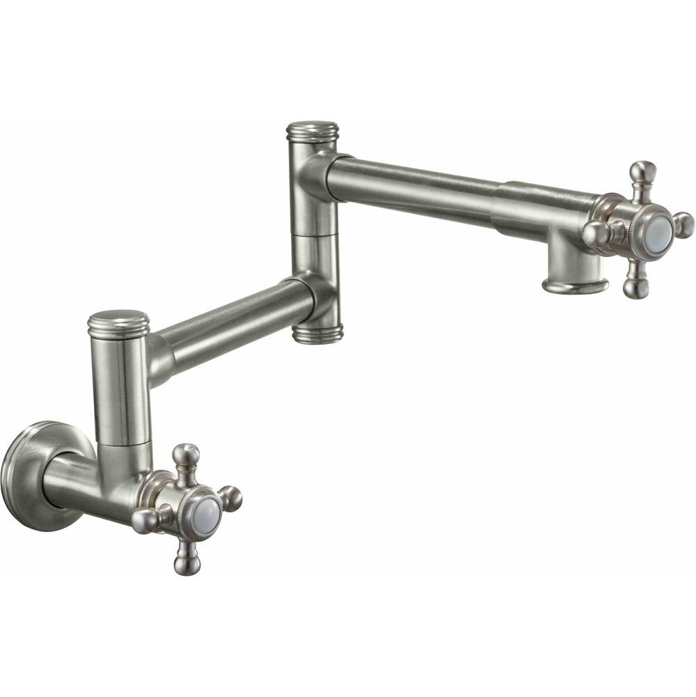 California Faucets Pot Filler Dual Handle Wall Mount Traditional