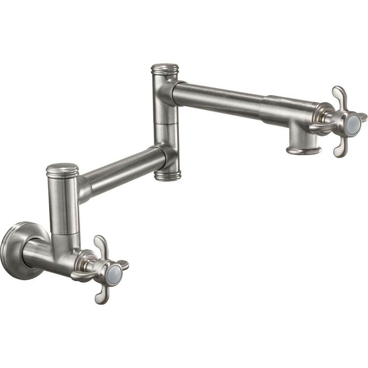 California Faucets Pot Filler Dual Handle Wall Mount Traditional