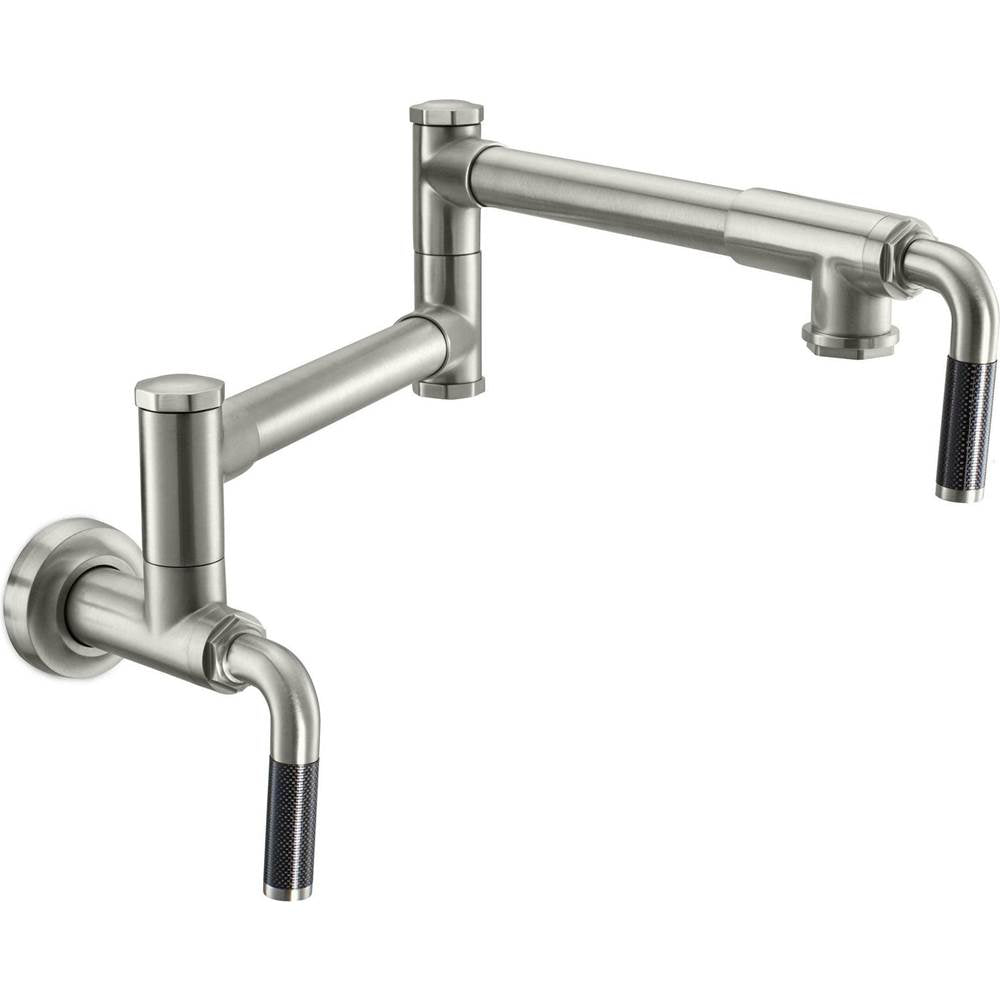 California Faucets Pot Filler Dual Handle Wall Mount Industrial