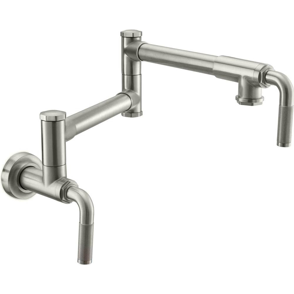 California Faucets Pot Filler Dual Handle Wall Mount Industrial