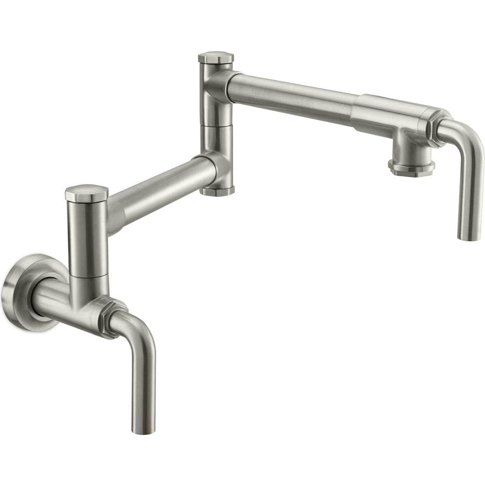 California Faucets Pot Filler Dual Handle Wall Mount Industrial
