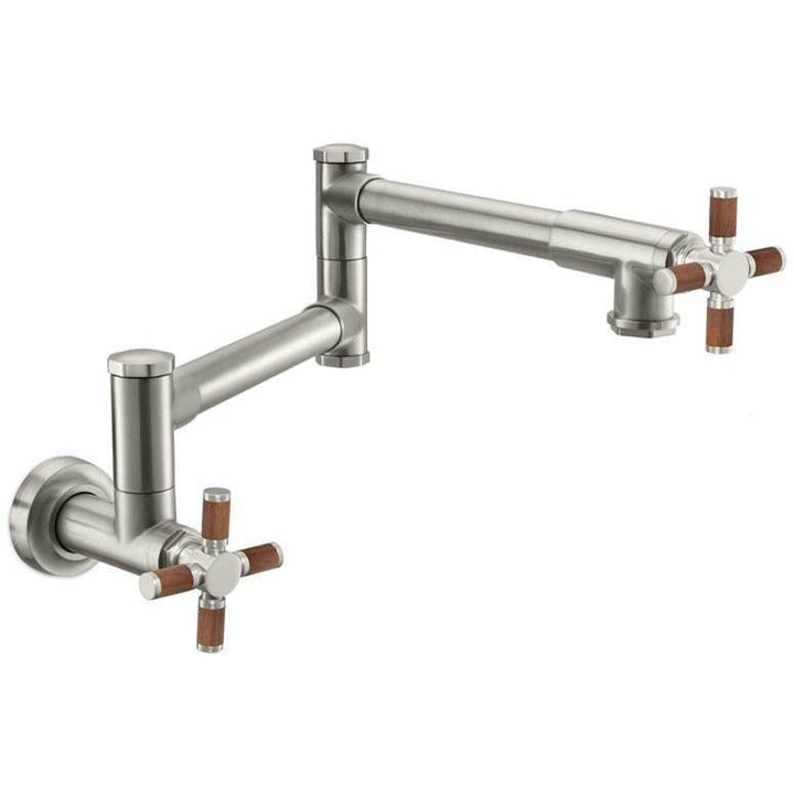 California Faucets Pot Filler Dual Handle Wall Mount Industrial