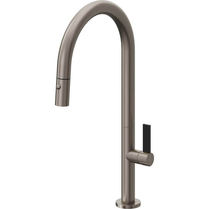 California Faucets Pull-Down Kitchen Faucet with Button Sprayer
