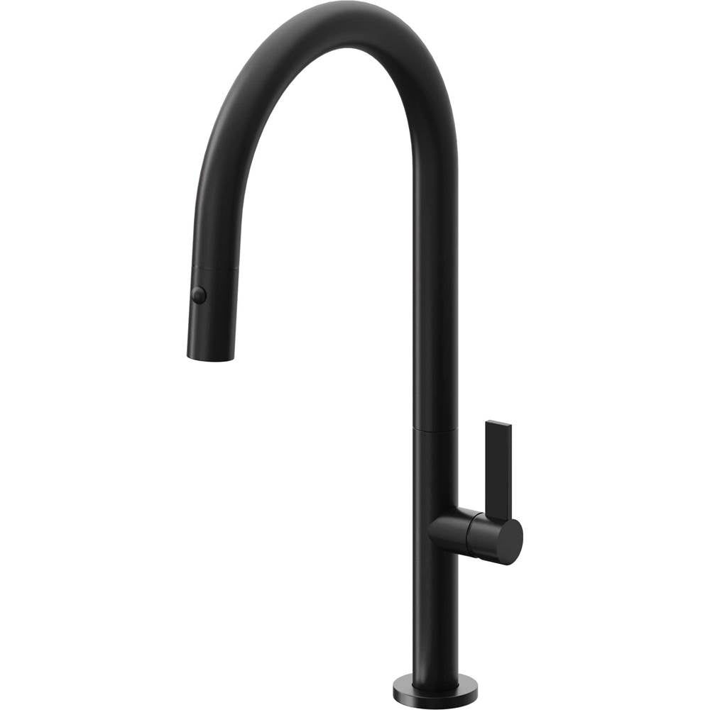 California Faucets Pull-Down Kitchen Faucet with Button Sprayer
