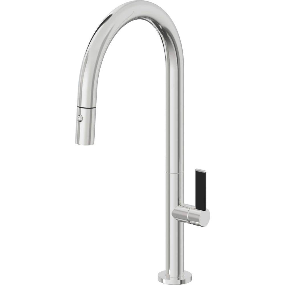 California Faucets Pull-Down Kitchen Faucet with Button Sprayer