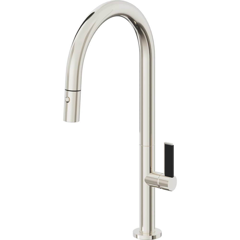 California Faucets Pull-Down Kitchen Faucet with Button Sprayer